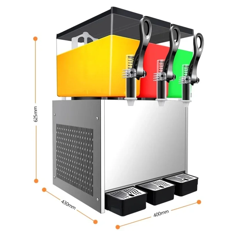 Nueva máquina de bebidas de refrigeración comercial 12LX3, Buffet de tres cilindros, puestos fríos y calientes, máquina de jugo de sopa de ciruela