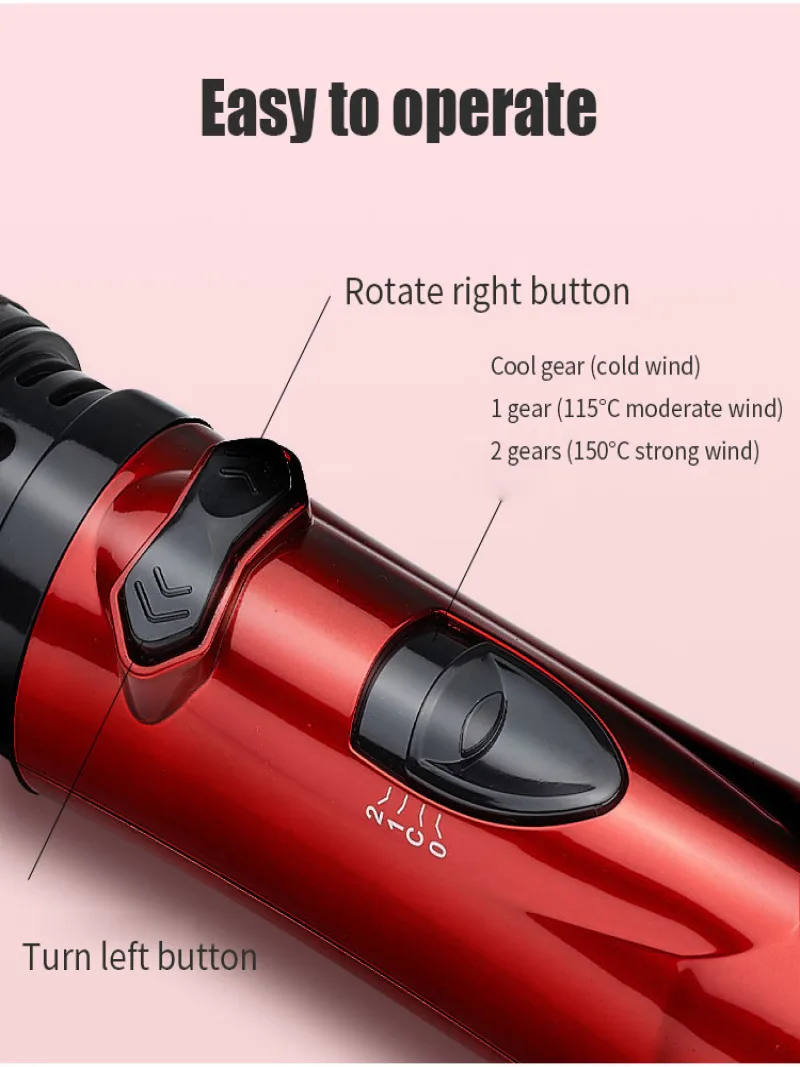 【US/UK/EU Plug】Household Portable Plug-in Automatic Curling Iron Straight Hair Comb Three in One Multifunctional Hot AIR Comb