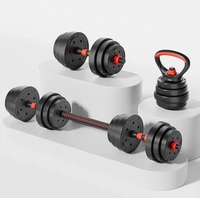 10kg-50kg Multifunction Home Gym Dumbbell Set Custom Logo Color Fitness Dumbbell and Barbell Made of Cement