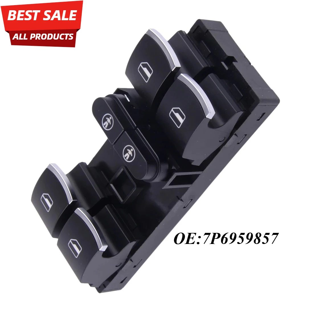 

Front Left Hand Driver Side Car Master Power Window Switch 7P6959857 Fit for VW Touareg Touran Sharan 2011 2012 2013 2014