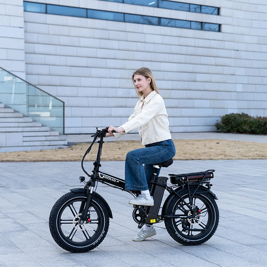 Aluminum Alloy 20-Inch Electric Folding Bike With 48v Brushless Rear Hub 7 Speed 13AH+10.4AH Lithium Battery Power Supply