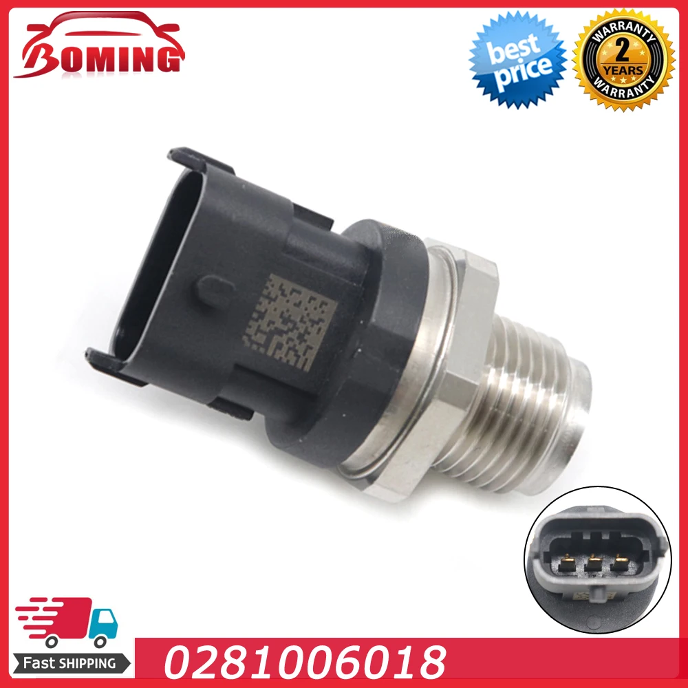 

0281006018 Датчик давления топливной рампы 1800 бар для Ford Ranger Everest Mazda BT-50 BT50 Pickup 2.5 MRZ 3.0 CDVi 2008