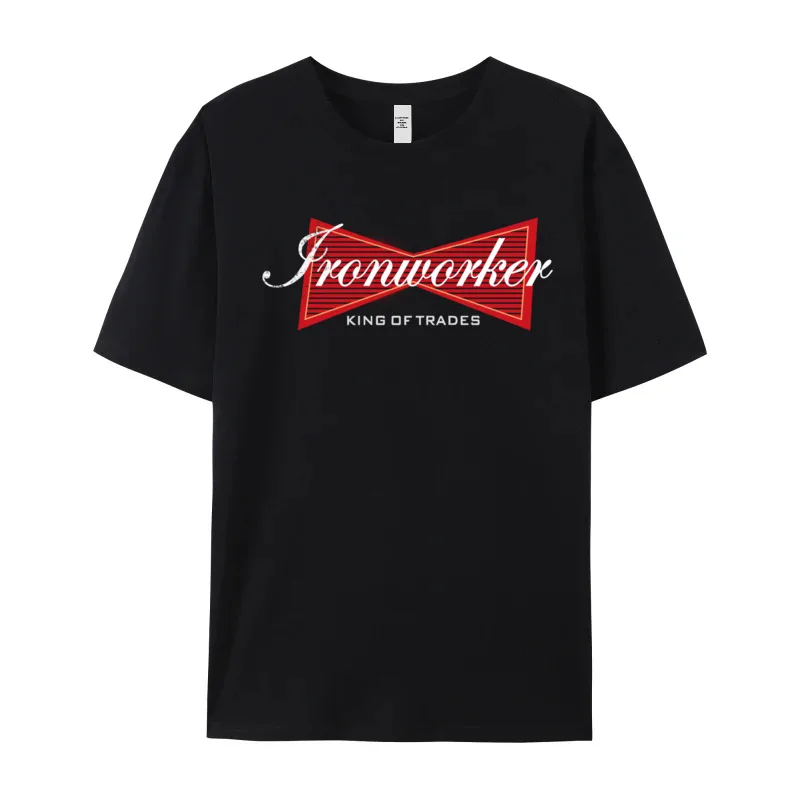 O Neck Ironworker Funny Ironworkers Union Hoodie__20354 Cotton Mens T-shirts Normal Tops Tees Funky Tee Shirt Short Sleeve