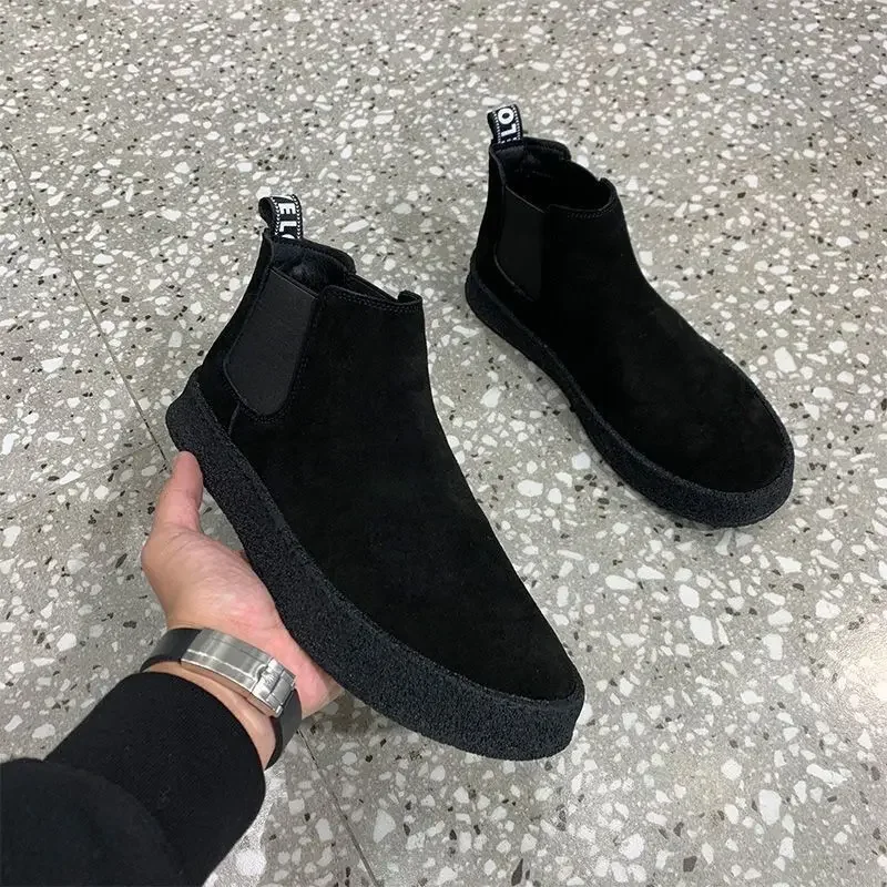 Non Slip Casual Black Boots for Men Designer Original Deals New Low Price Fashion Hot Selling Trendy 2025 In Promotion Man Shoes