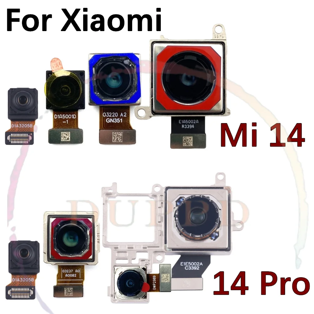 الكاميرا الرئيسية المواجهة الخلفية لشاومي 14 برو Mi14 14Pro الجبهة Selfie كاميرا خلفية واسعة وحدة الكابلات المرنة أجزاء