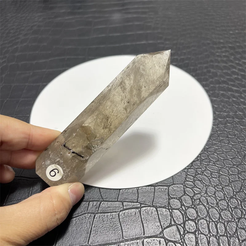 High Quality Natural Polished Clear Smoky Quartz Point with Rainbow Crystal Tower For Decoration view 6
