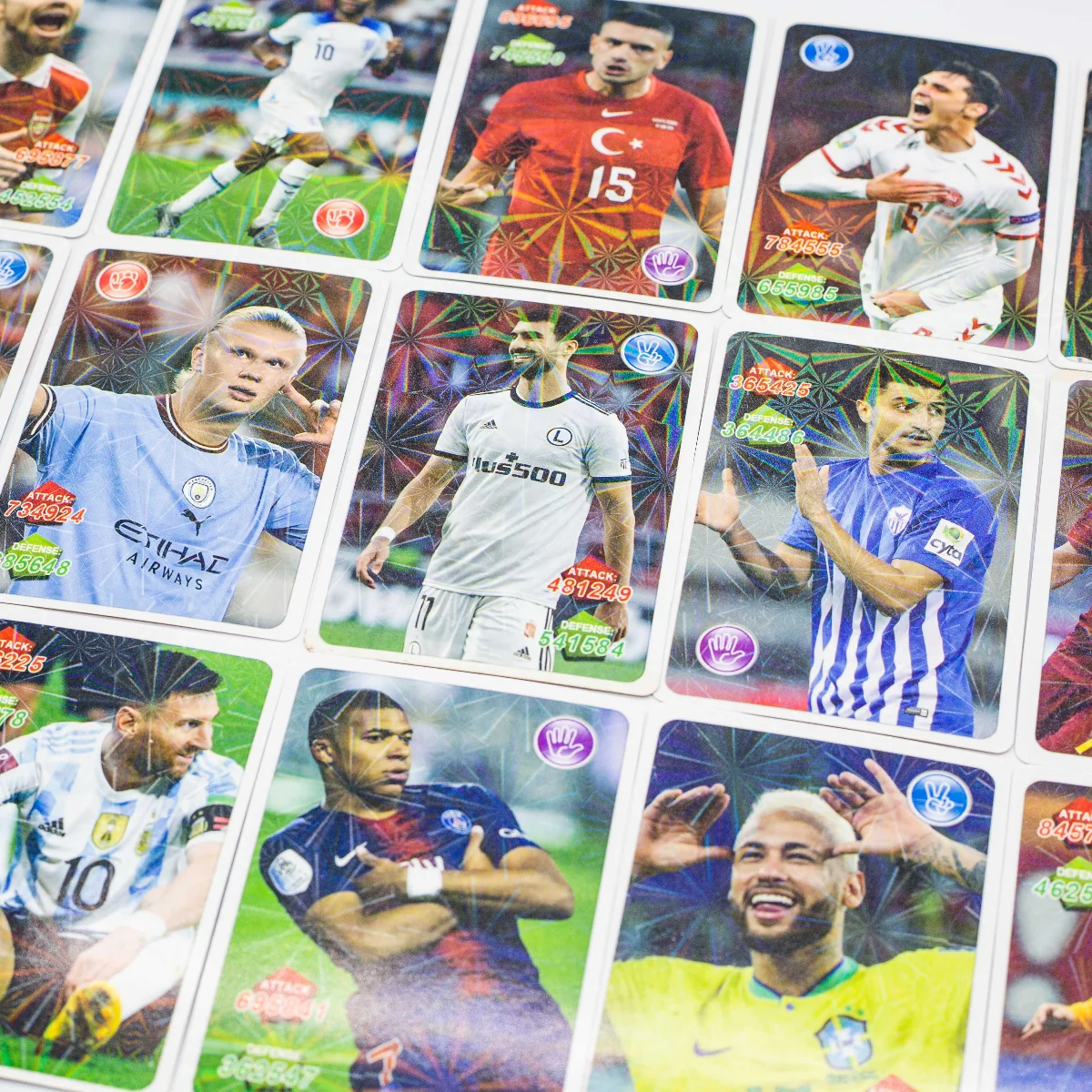 Football Star Soccer Cards Collect Board Game Fans FIFA 2024 Trading Card Collection Flash Shining Cards TCG Kids Birthday Gifts