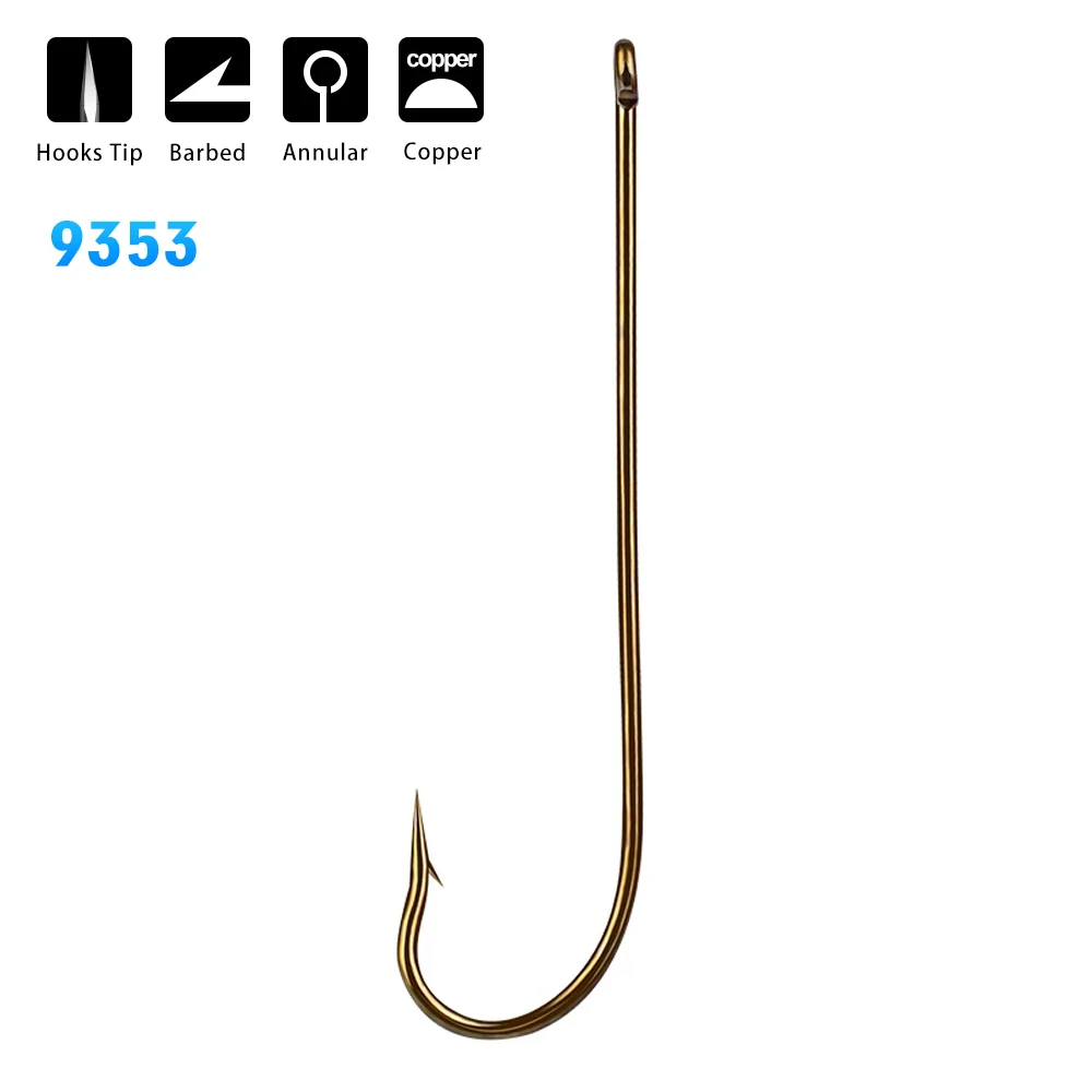 

Lot 100pcs Single Fishing Hook 12#-6/0# Sharp Tip Single hook Copper Barbed High Carbon Steel Fishhook Annular Hook