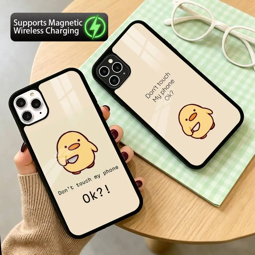 Do Not dont Touch My Phone Case For iPhone17,16,15,14,13,12,11 Plus,Pro Allows magnetic wireless charging