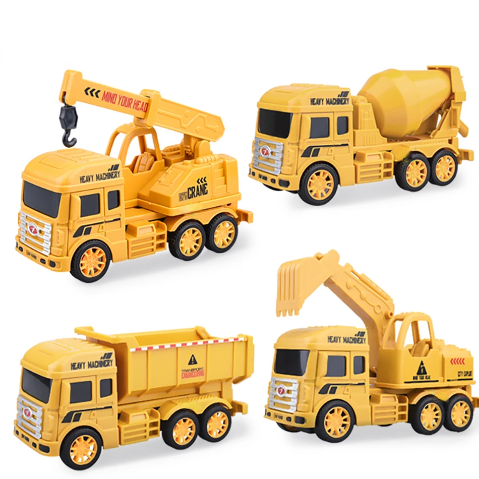 1 Pc New Diecast Car Engineering Model Excavator Crane Dump Truck Garbage Vehicle Classic City Construction Children Toy for Boy