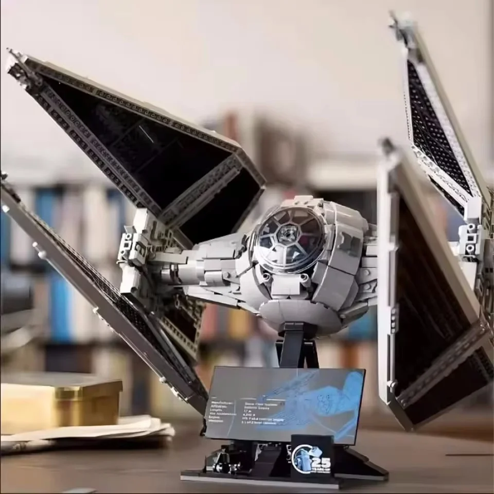 1931Pcs Spaceship TIE Interceptors 75382 Bricks Model Sets Building Blocks Modified from Imperial Fighters Assembly MOC Toy Gift