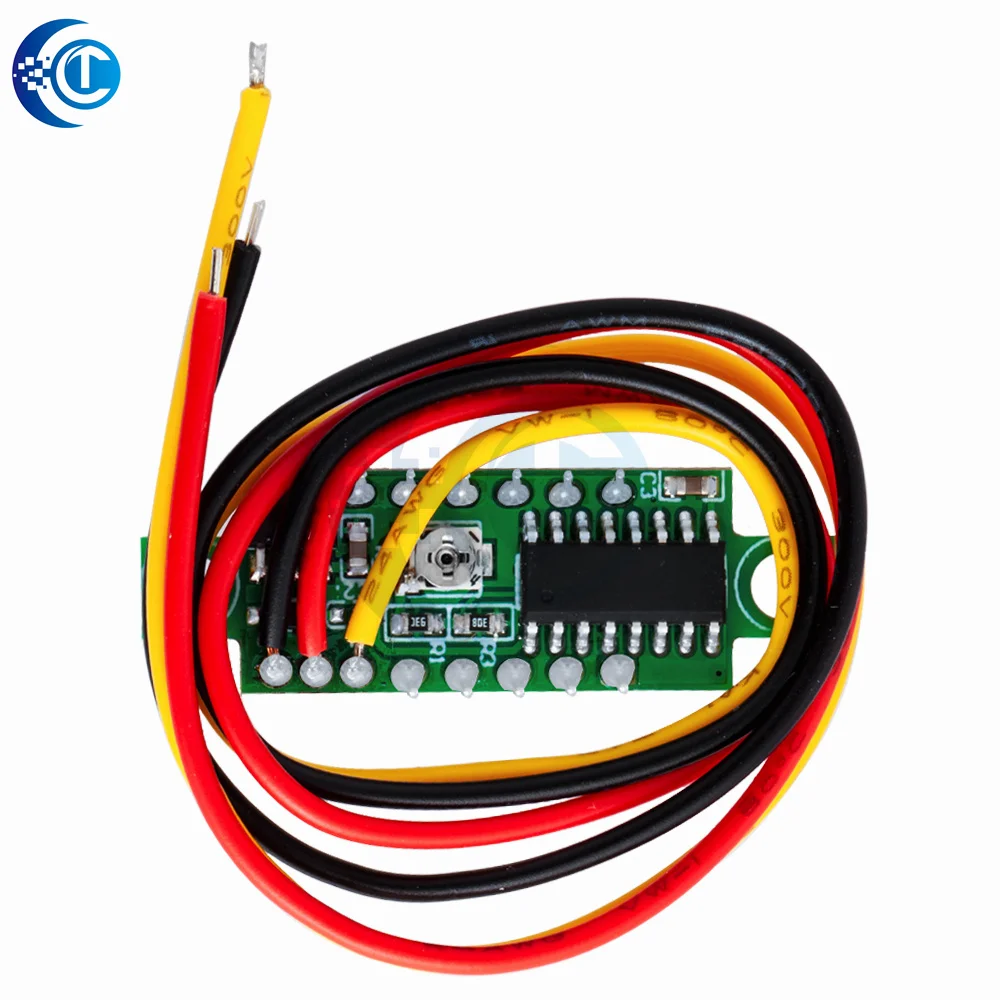 Testa voltmetro digitale DC di precisione a tre linee Voltmetro digitale LED DC4.5V-30V Mini voltmetro digitale da 0,28 pollici 0-100V
