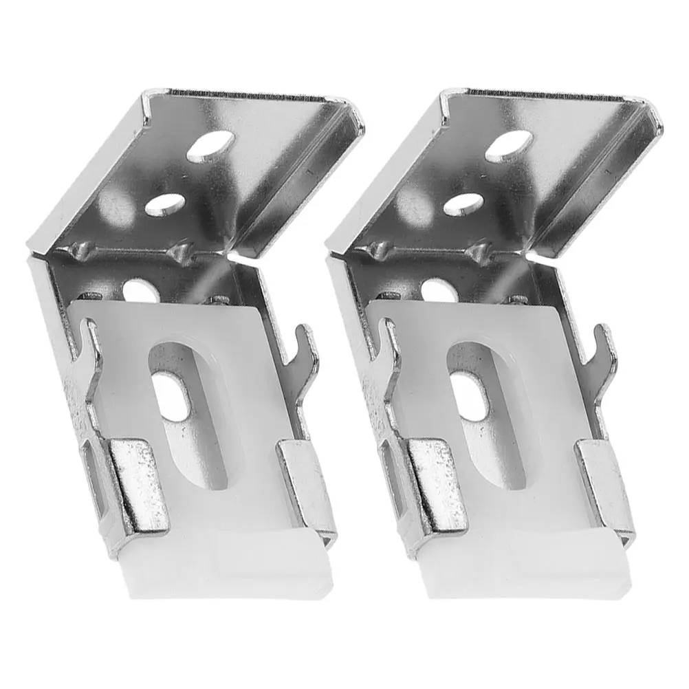

2 Pcs Blinds Accessories Vertical Mounting Bracket Curtain Hardware Aluminum Alloy Clips for Valance