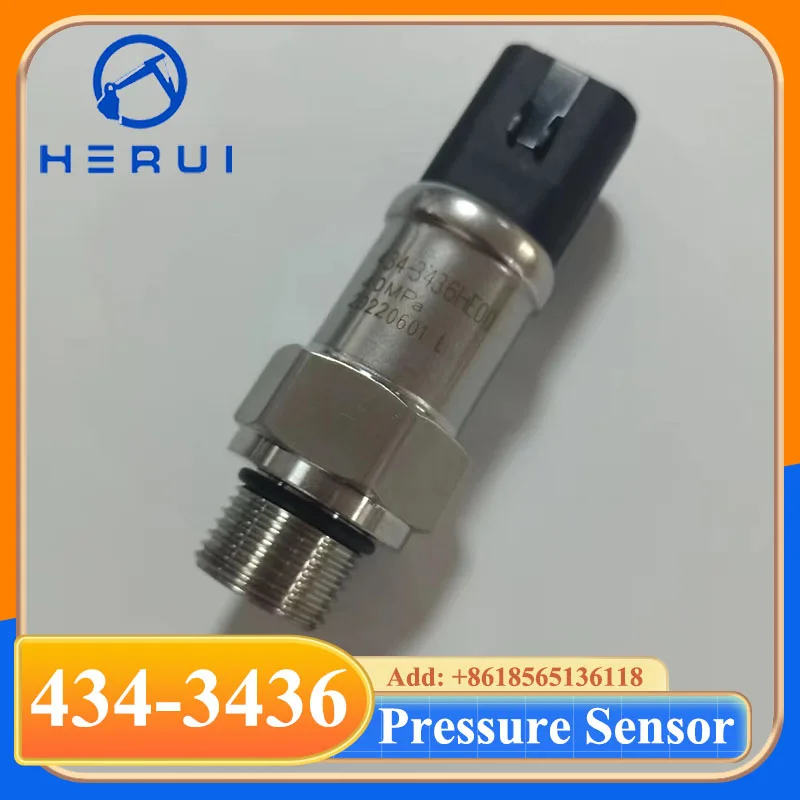 4343436 High Quality 40MPa Pressure Sensor 434-3436 For Excavator E320C E320D E325D E336D E323D