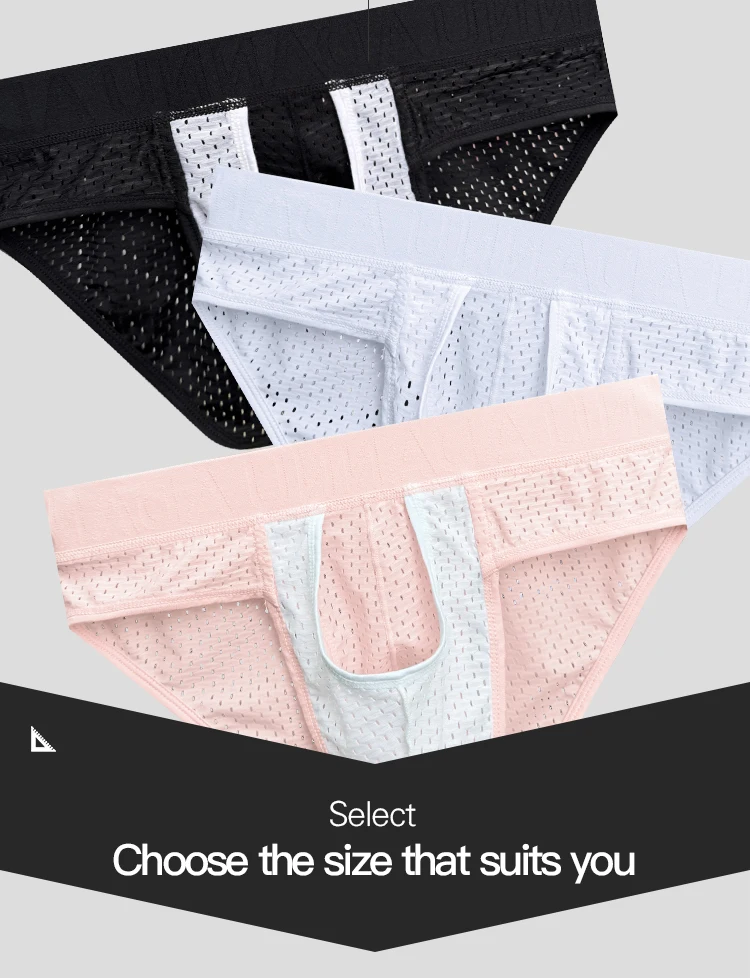 Calzoncillos de Verano y Primavera para Hombre, Diseño con Bolsillo Separado, Malla Transpirable, Ropa Interior Deportiva Delgada y Fresca para Hombre