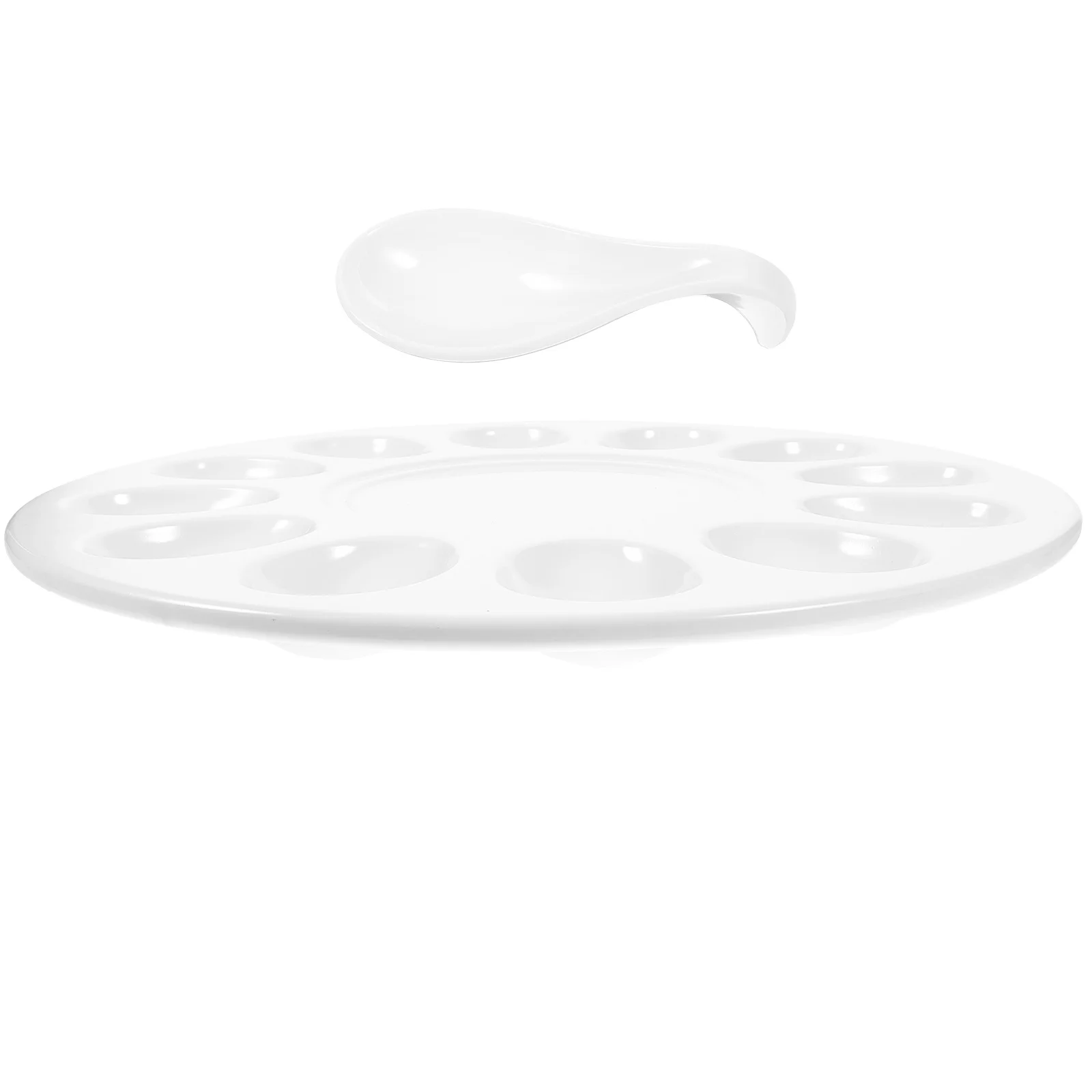 

1Set Shrimp Paste Plate Anti-Crack Eight-Grids Meatball Storage Plate Practical Tray for Restaurant Use