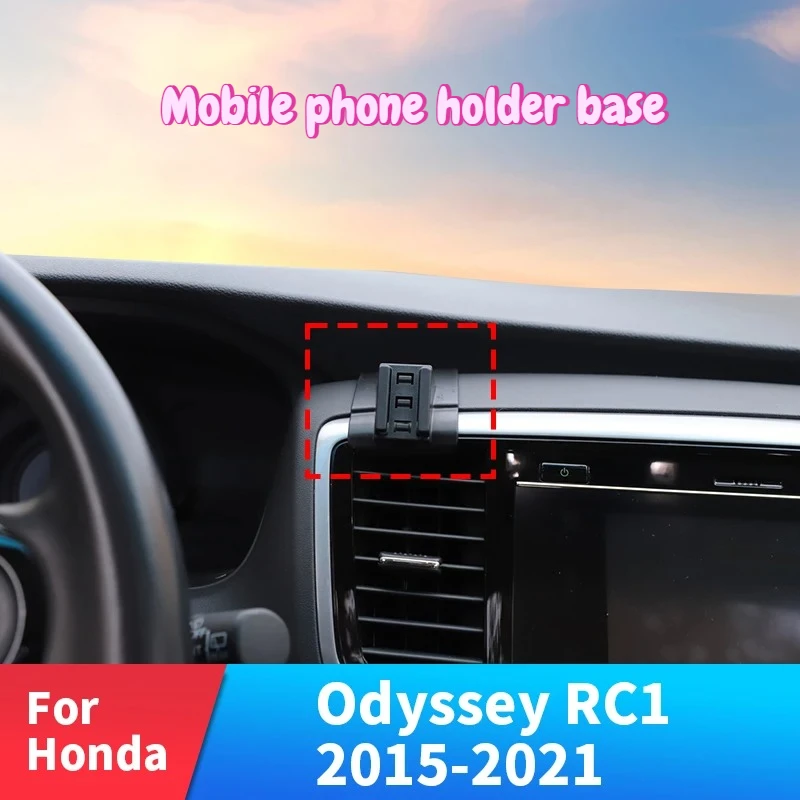 Suporte de Telefone para Carro para Honda Odyssey RC 2015-2021 2016, Base de Suporte Fixa Especial Resistente, Carregamento Sem Fio de 15W, Acessórios