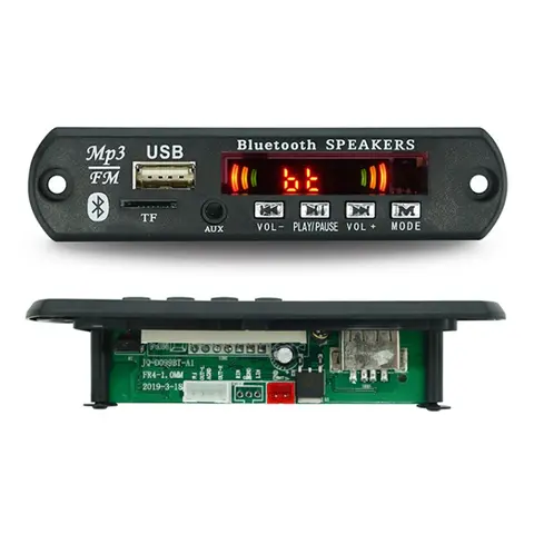 무선 블루투스 5.0, 5V MP3 보드, 자동차 오디오, USB, TF, FM 라디오 모듈, MP3 플레이어, 리모컨 포함, 1 개