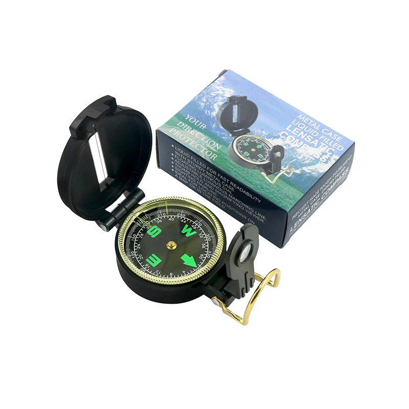 

High - Precision Outdoor Compass, Multifunctional Plastic Direction Finder with Metal Hanging Ring, Durable ABS & Metal, Hiking