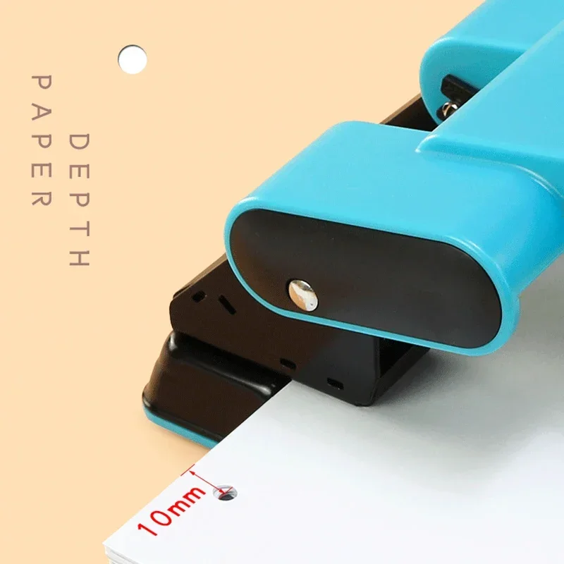 9302 Hole Puncher Document Stapler 220V Manual Office Stationery Stapler Adjustable 2-Hole Loose-Leaf Paper Eye Punching Machine