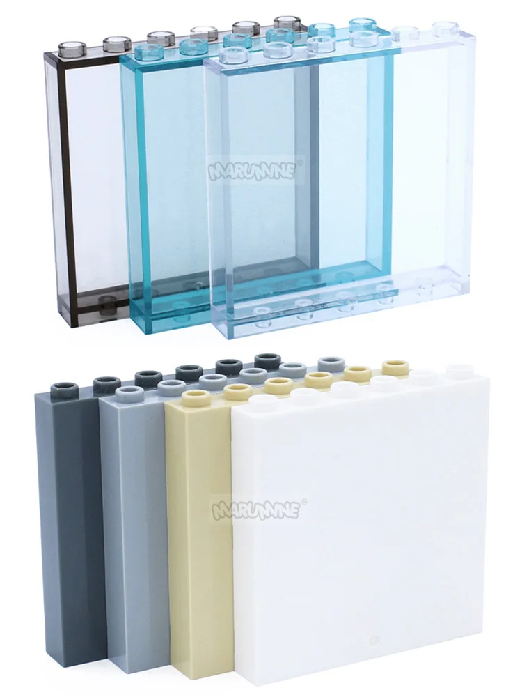 Marumine MOC briques 20 pièces 1x6x5 fenêtre vitres maisons élément mural 59349 blocs de construction compatibles panneau assemble accessoires