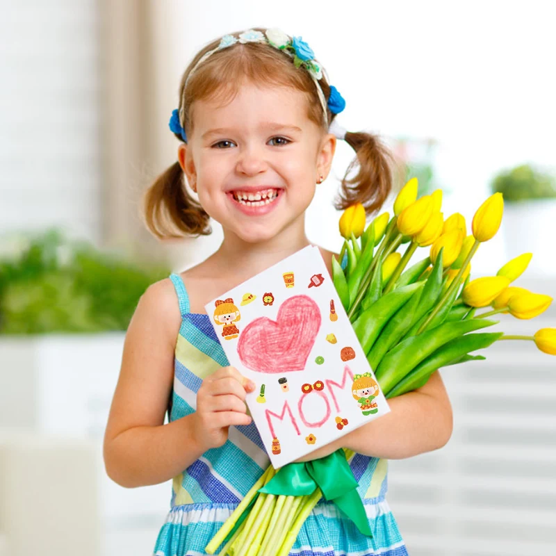 ملصقات حيوانات كاواي للأطفال ، ملصق دمية كرتون ، لعبة ذاتية الصنع لحالة الهاتف ودفتر الملاحظات ، هدايا أعياد الميلاد للأطفال ، جديد ، 50 *