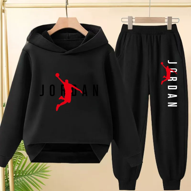 

Children Birthday Gift 3-12Yrs Hoodie Coat Basketball Sweatshirt Top+Pants Boys Girls Toddler Charming Casual Sports Jogging Set