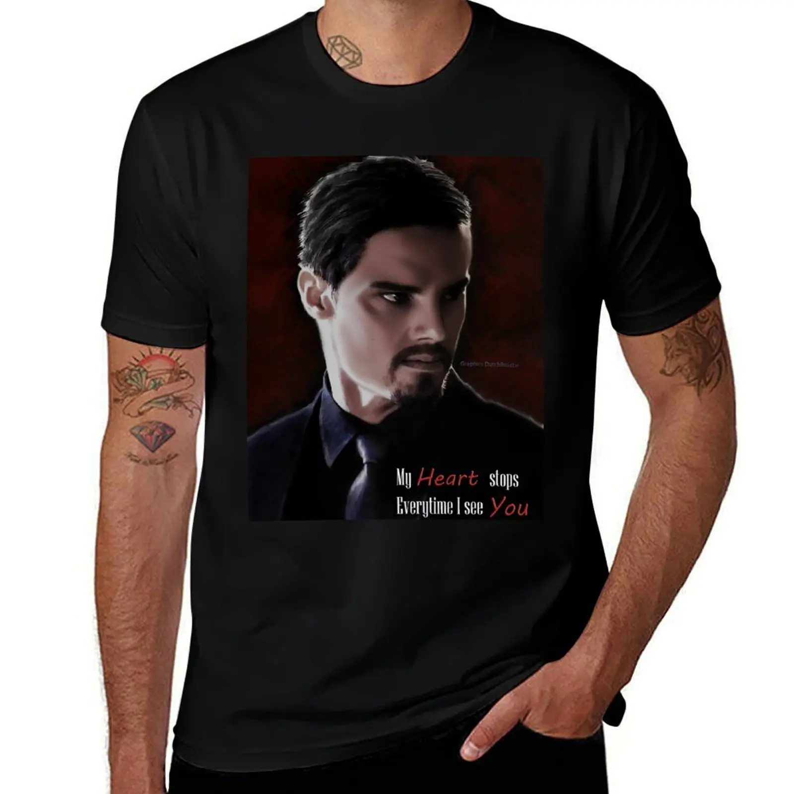 Jay Ryan as Vincent Keller T-Shirt Basic Casual Short Sleeve Cotton Shirt T-Shirt