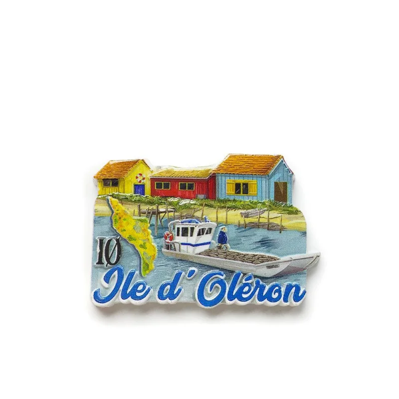 

Scenic views of the French island of Oleron3dRefrigerator Magnets Travel Souvenirs Home Decorations