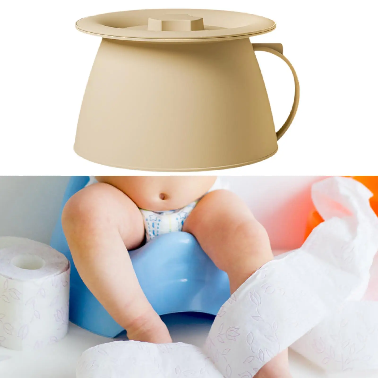 Portable Spittoon with Cover Chamber Pot Practical for Home Female Male Kids,Household Spittoon Container for Male Famale