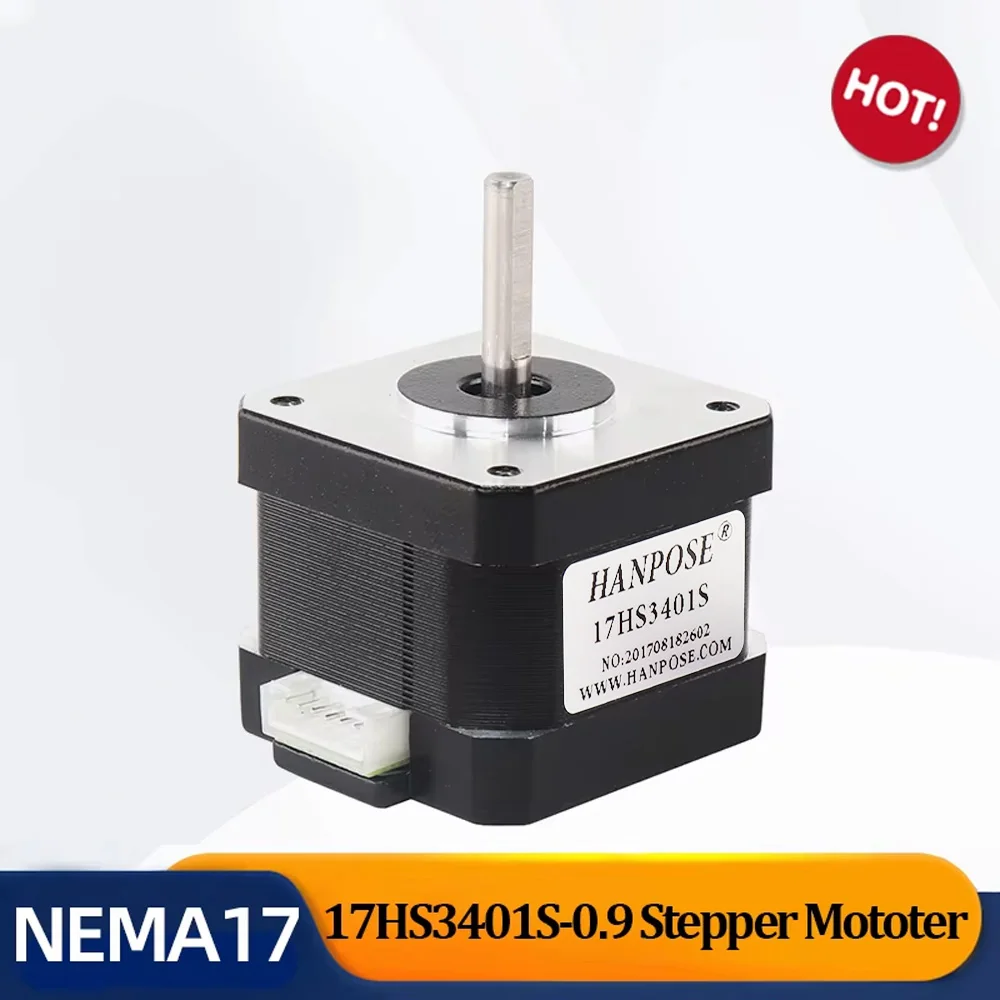 Stepper motor 17HS3401S-0.9 degree 42 Motor 1.3A 28N.cm 4-lead Nema17 micro gear stepper motor For 3D Printer Monitor Equipment