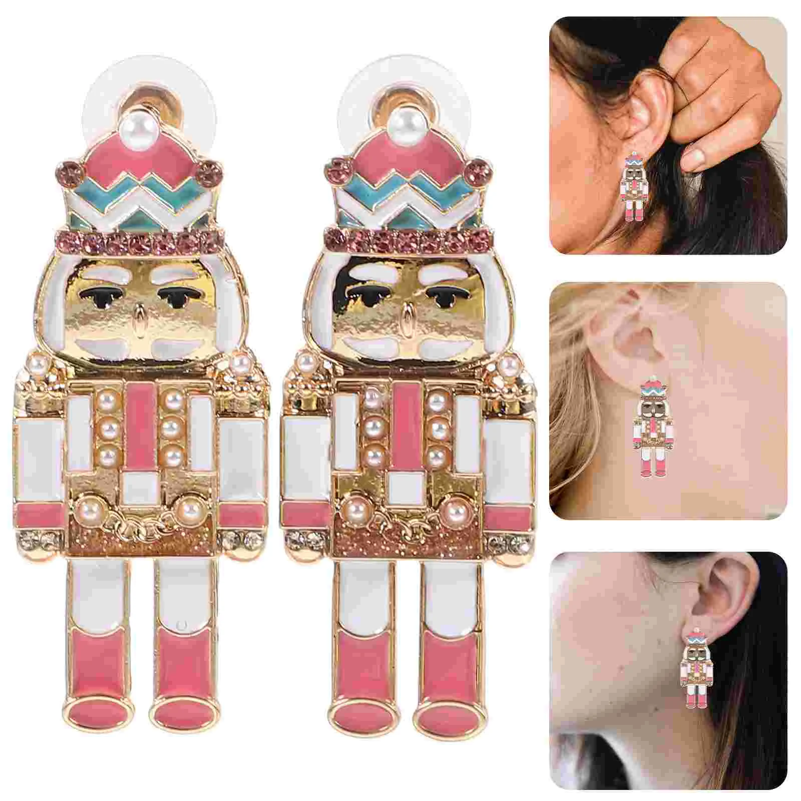 1 Pair Nutcracker Earrings Fashion Dangle Earrings Women Drop Earrings Unique Jewelry christmas earrings