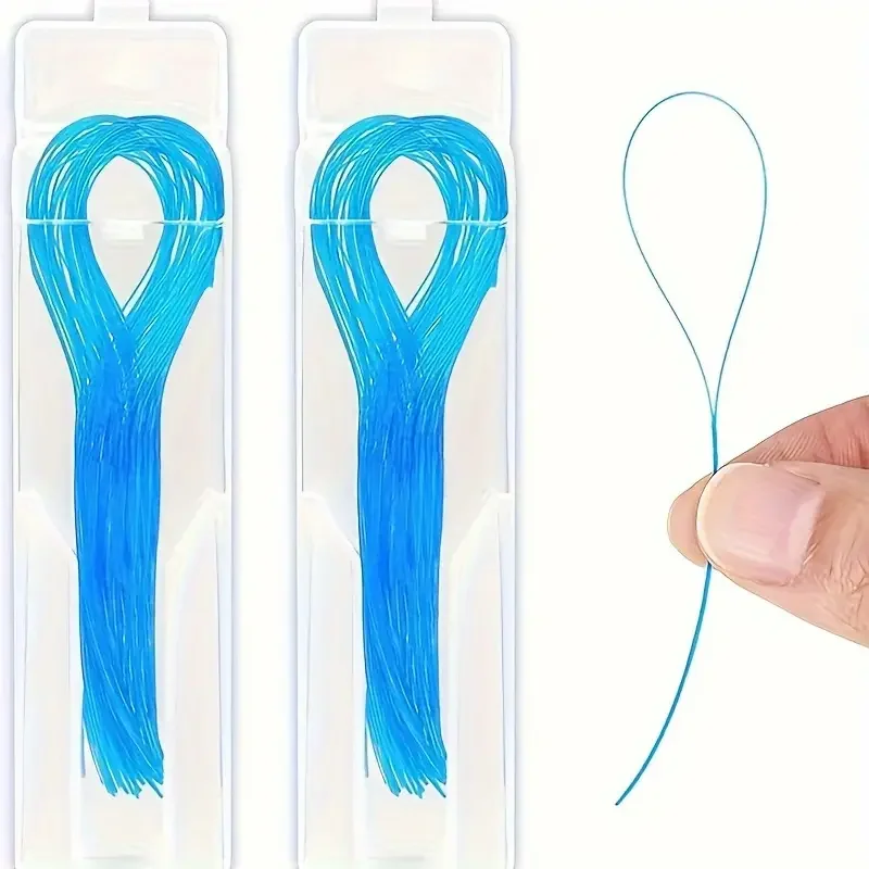 

3 Box Dental Floss Threaders Tooth Floss Holder Between Orthodontic Braces Bridge Implant Hoop Threading Braces Steel Traction
