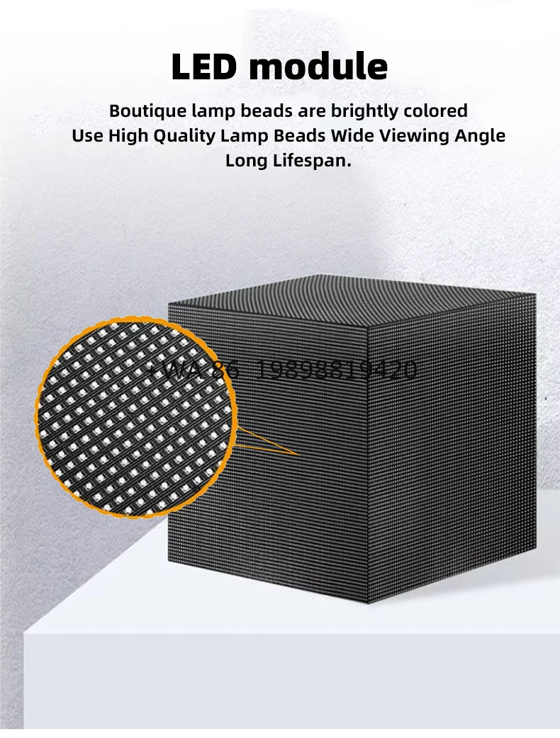 Outdoor Special Shape P2.5 High Brightness Magic Box Four Side Cube LED Wall Panels Video Display