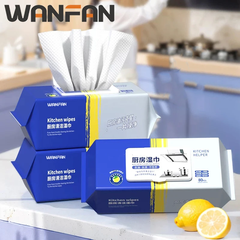 Kitchen Wipes – Heavy-Duty Degreasing Cleaning Wipes for Kitchen Surfaces