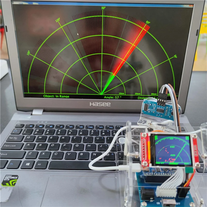 Ultrasonic Radar Scanning Student Technology to Make Diy Creative Toys Manual Children\'s Programming Detection Machine