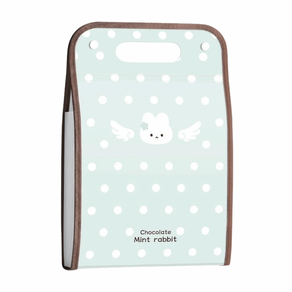 Expandable Polka Point Expanding File Folder 13 Layers Portable Accordion File Folder with Handle Multi-Pocket