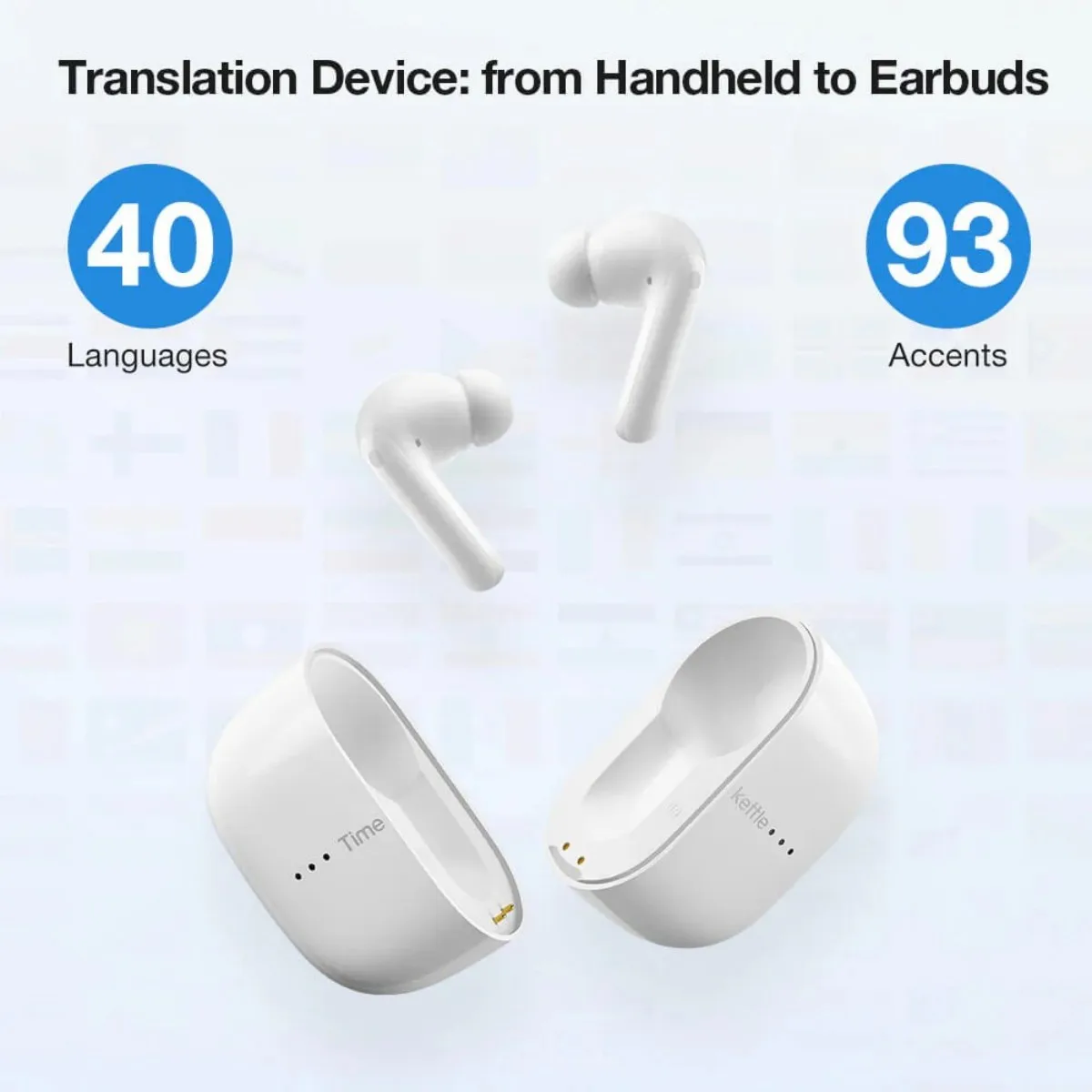 Timekettle M3 Translator Earbuds Bluetooth Real Time Simultaneous Headphones Instant Voice Translate Device for Business Travel