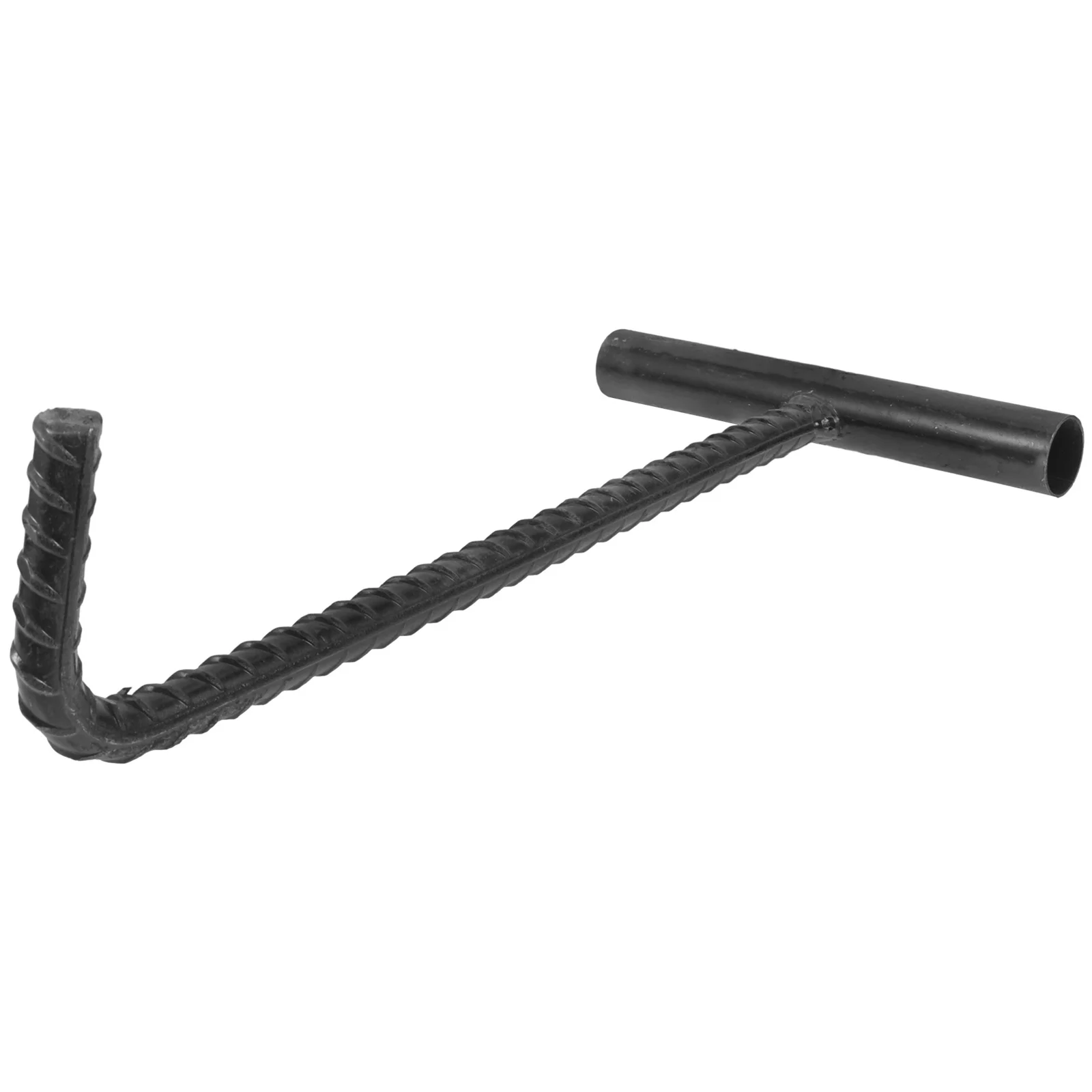 

Manhole Cover Hook Steel T Shaped Handle Durable Manhole Cover Lifting Device for Outdoor Sewer Maintenance T Shaped Hook