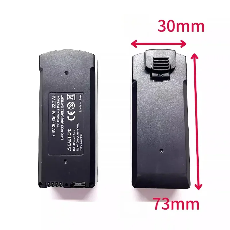 7,4 V 3000mAh/3,7 V 2000mAh para V168 V198 GPS Drone batería V198 MAX PRO 8K paquetes de baterías componentes de batería de avión