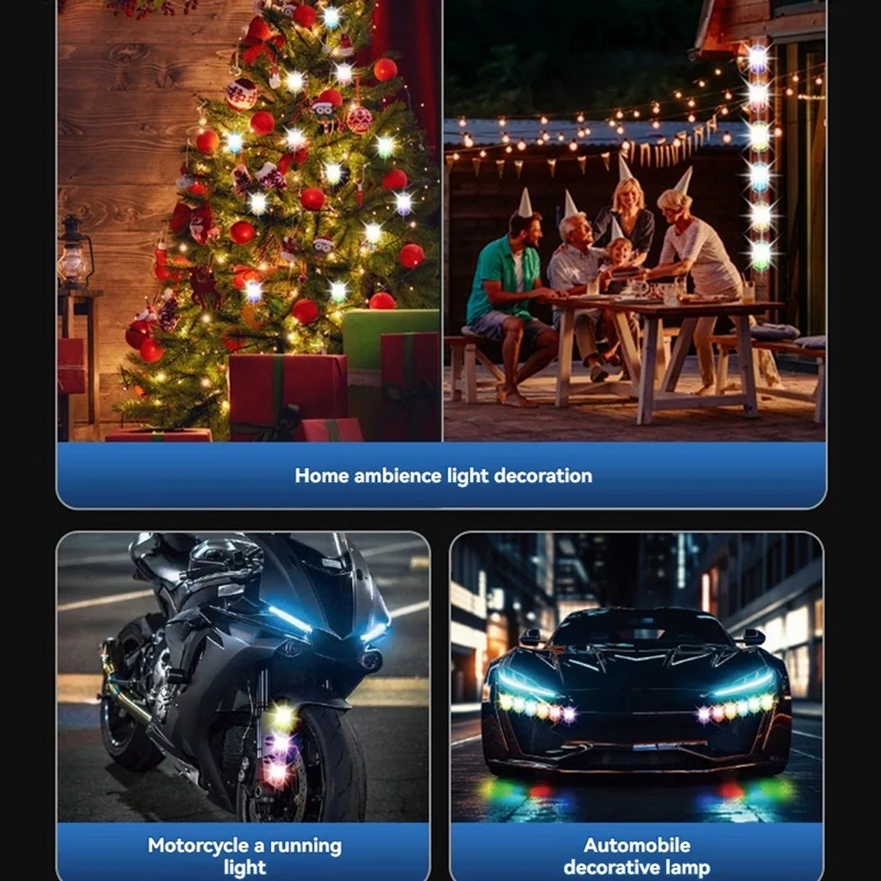 Luce stroboscopica per drone a LED wireless al dettaglio per moto, auto, bici, telecomando 2.4G, spia flash, luce di segnalazione