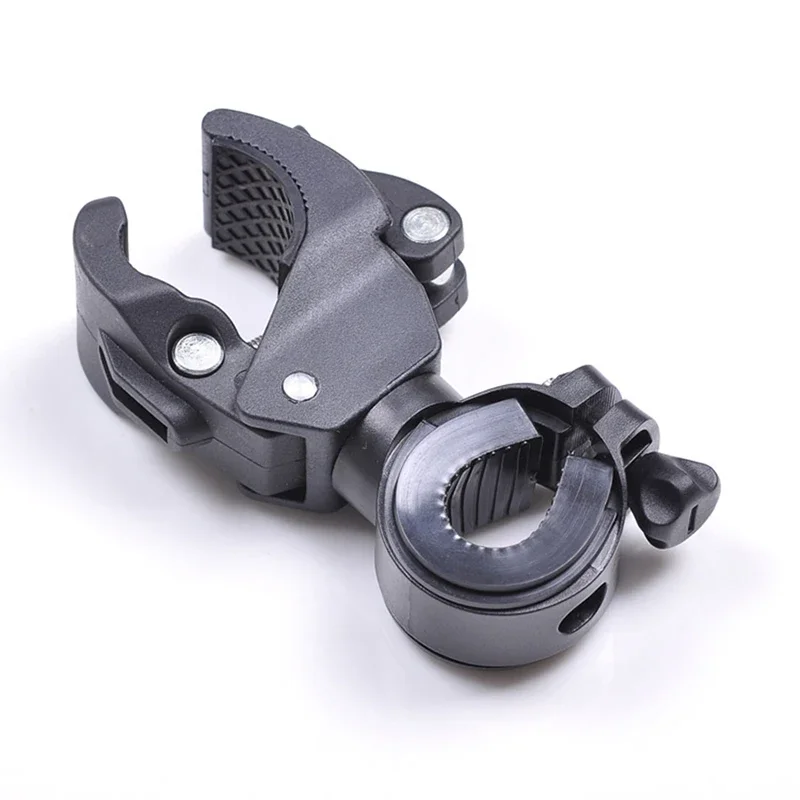 Universal Bike Bicycle Flashlight Torch Mounting Bracket 90 Degree Rotating Handlebar LED Light Lamp Mount Clamp Stand Holder