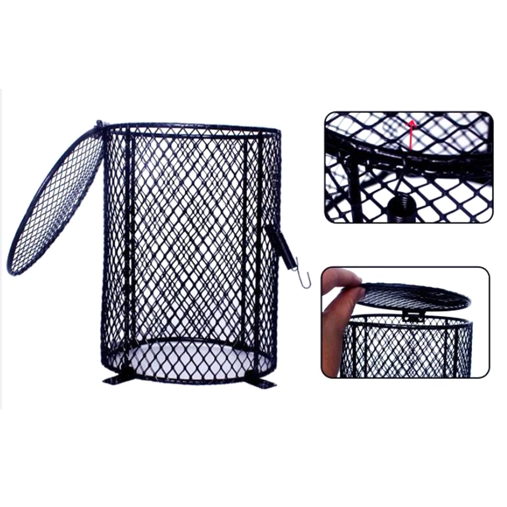 

Anti Scald Lampshade Black Pet Lamp Cover Cage Light 15cm Height Protect Reptile Supplies Terrarium Heat Lighting Accessories