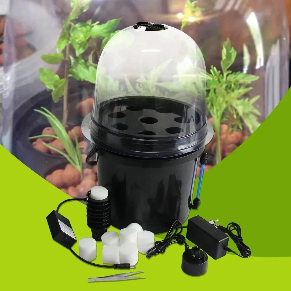 Hydroponic container 8 net cup root nursery pot Aeroponic bucket  clone bucket hydroponic growing systems indoor