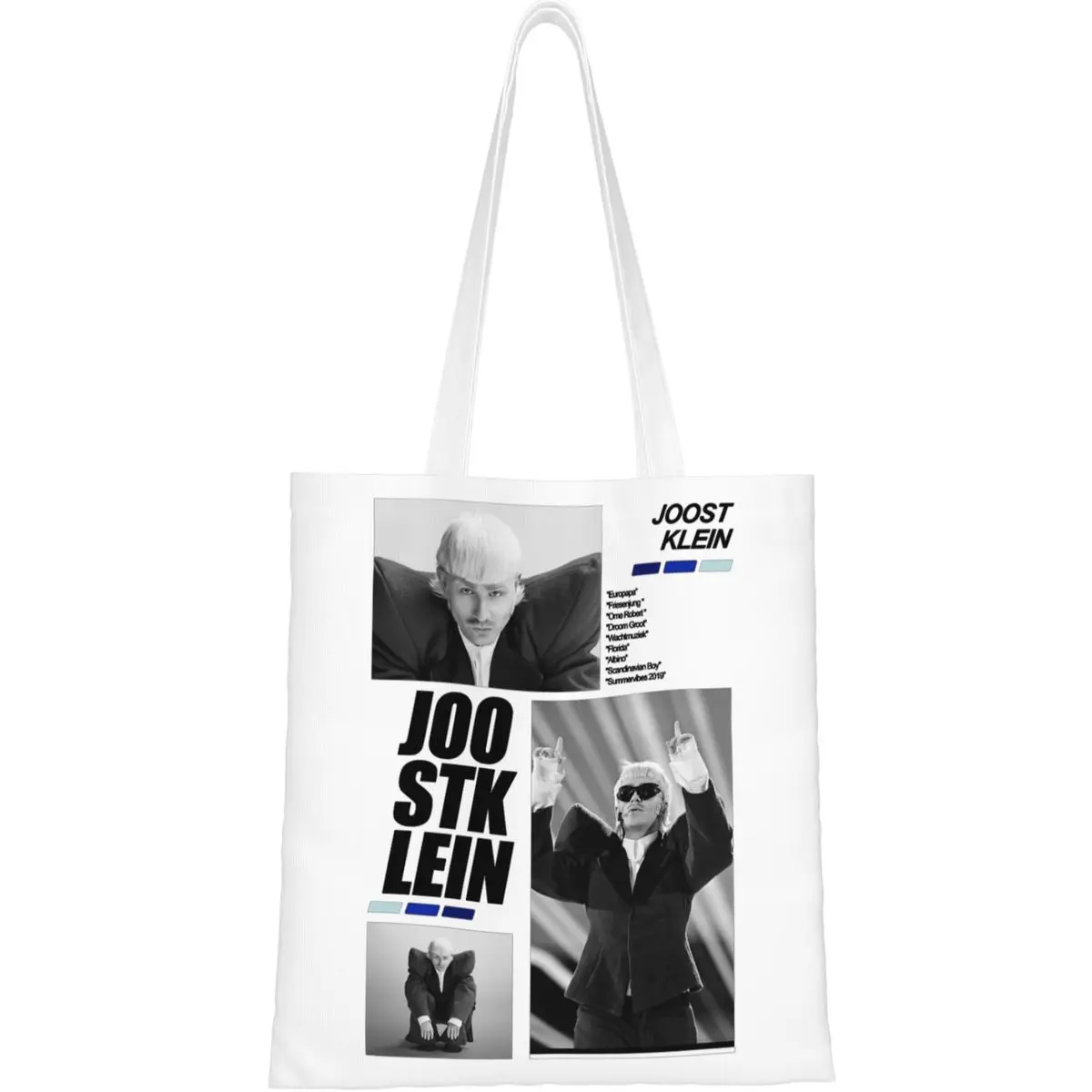 

Women Men Europapa Joost Klein Tote Bags Canvas 2024 Eurovisions Grocery Bag for Girl Handbags