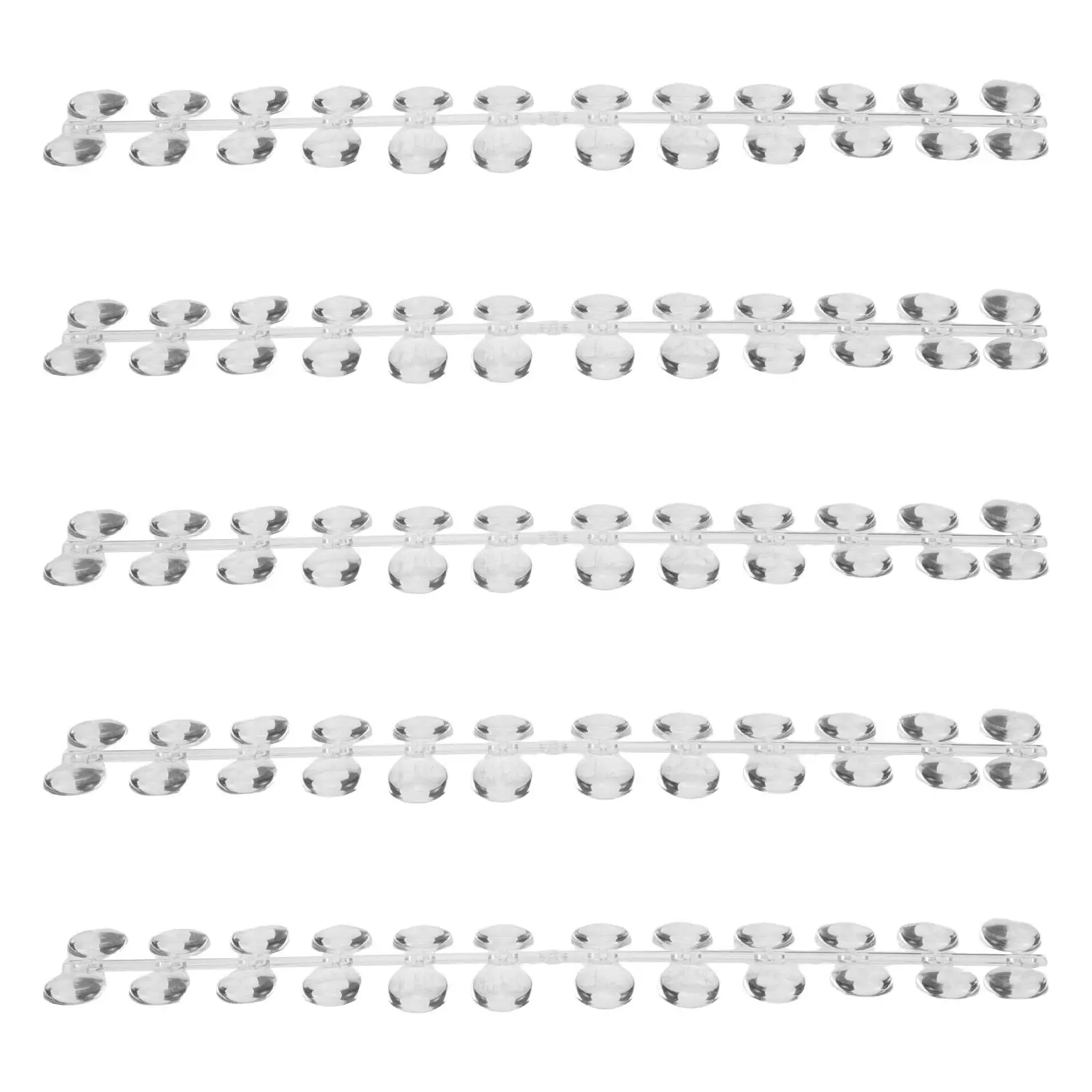 120Pcs Nail Color Display Board High Transparency Clear Plastic Flat Bottom Nail Art Practice Tips Holder Salon DIY Manicure