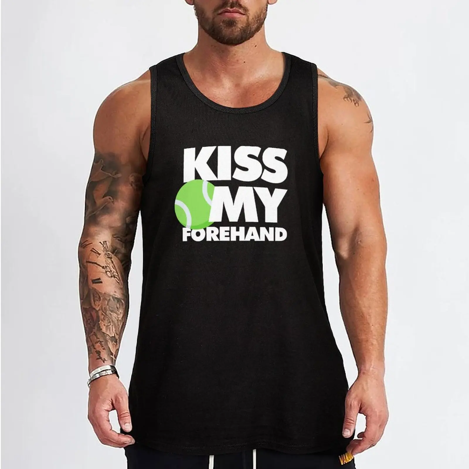 Kiss my forehand Funny Sport Player Tank Top sleeveless Vest