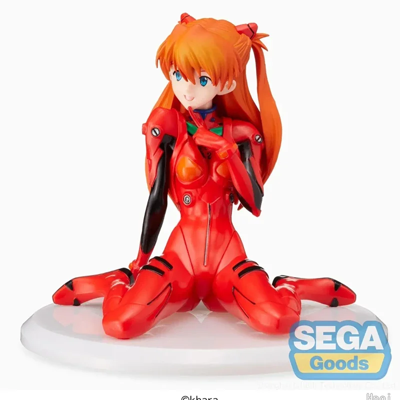 SEGA Original NEON GENESIS EVANGELION Anime Figure Asuka Langley Soryu Sitting Posture Action Figure Toys for Kids Gift Model