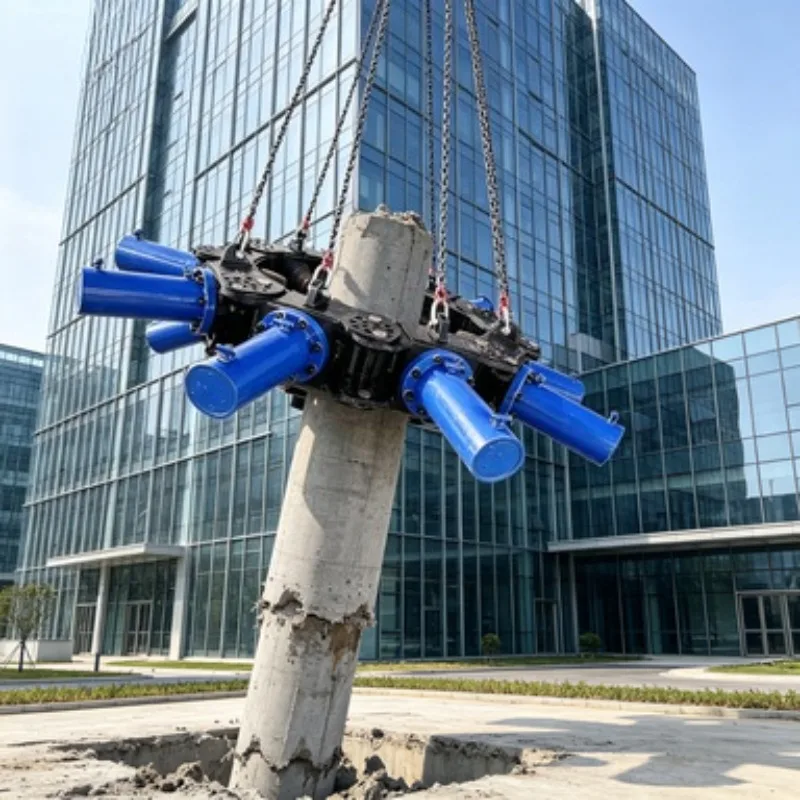 Efficient Pile Breaker with Dust Suppression Hydraulic Concrete Crusher for Environment Sensitive Areas