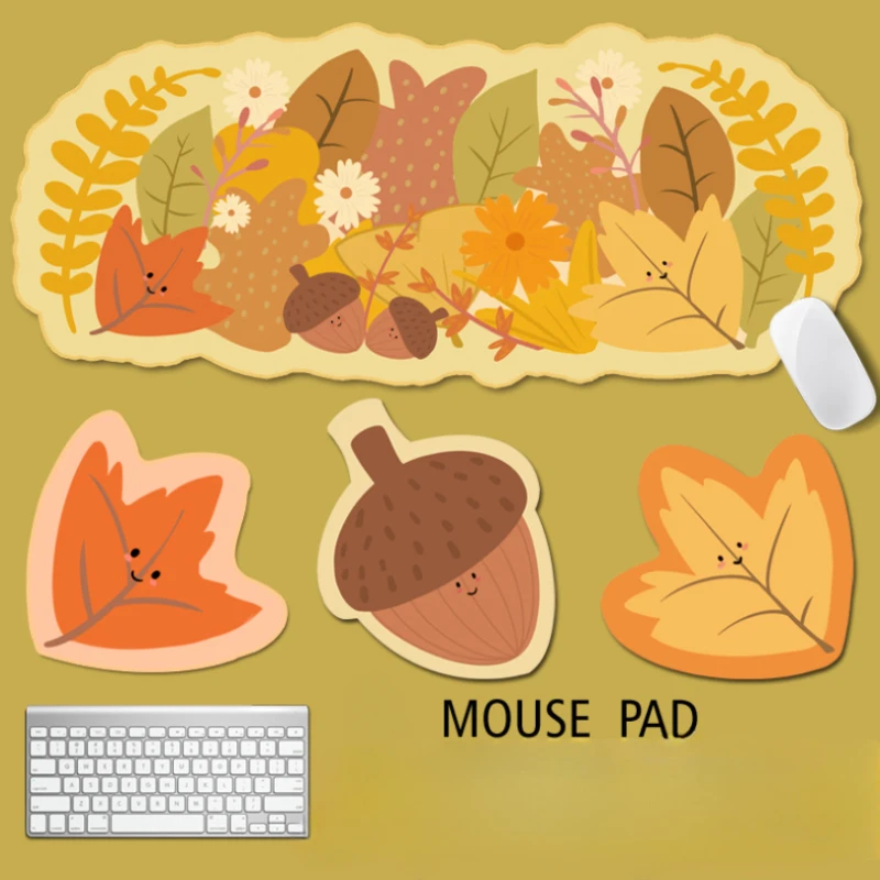 

Maple Leaves Mouse Pad Non-Slip Rubber Base Small Minimalist Creativity Office Mousepad For Laptop PC Desktop Game Accessories